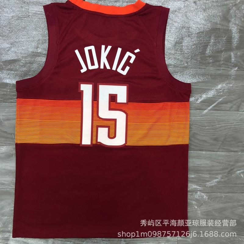 Custom Heat Pressed Basketball Jersey Denver Nuggets 15 Jokic 50 Gordon 1 Porter Mens Performance Sport Shirt
