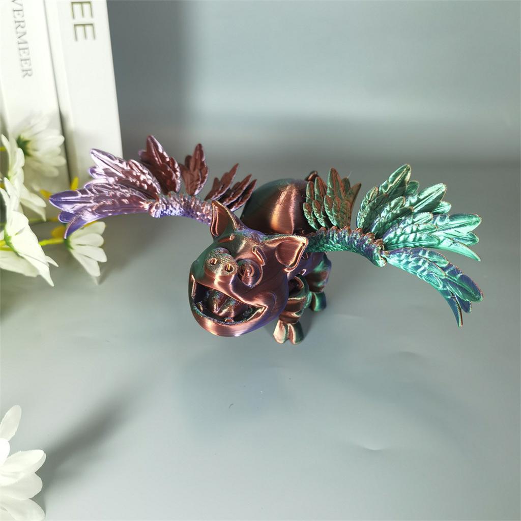 3D Printed Pig With, Animal Toys, Home, Room, Car Decoration, Desktop Ornaments, Joints Can Move, Movable Pig With