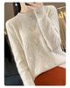2024 Autumn/Winter Women's Loose Round Neck Hollow Knit Wool Sweater