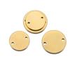 10pcs Stainless Steel Round Charms Double Holes Pendants Necklace Bracelet Connectors for Jewelry Making DIY Earring Pendants