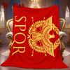 Ancient Roman Empire SPQR 2D Flat Pattern Flannel Blanket High quality All Seasons Warmth and Comfort Perfect for Christmas Gifts.MMT0918249