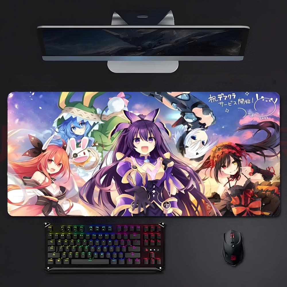 Cute Fun Anime Ddate A Live Mouse Pad Large Gaming Mousepad With Stitched Edges Thickened Desk Mat Pc