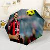 Real Madrid Player Portrait Automatic Umbrella Compact & Durable 8-Rib Design Lightweight All-Season Umbrella for Travel Fashionable