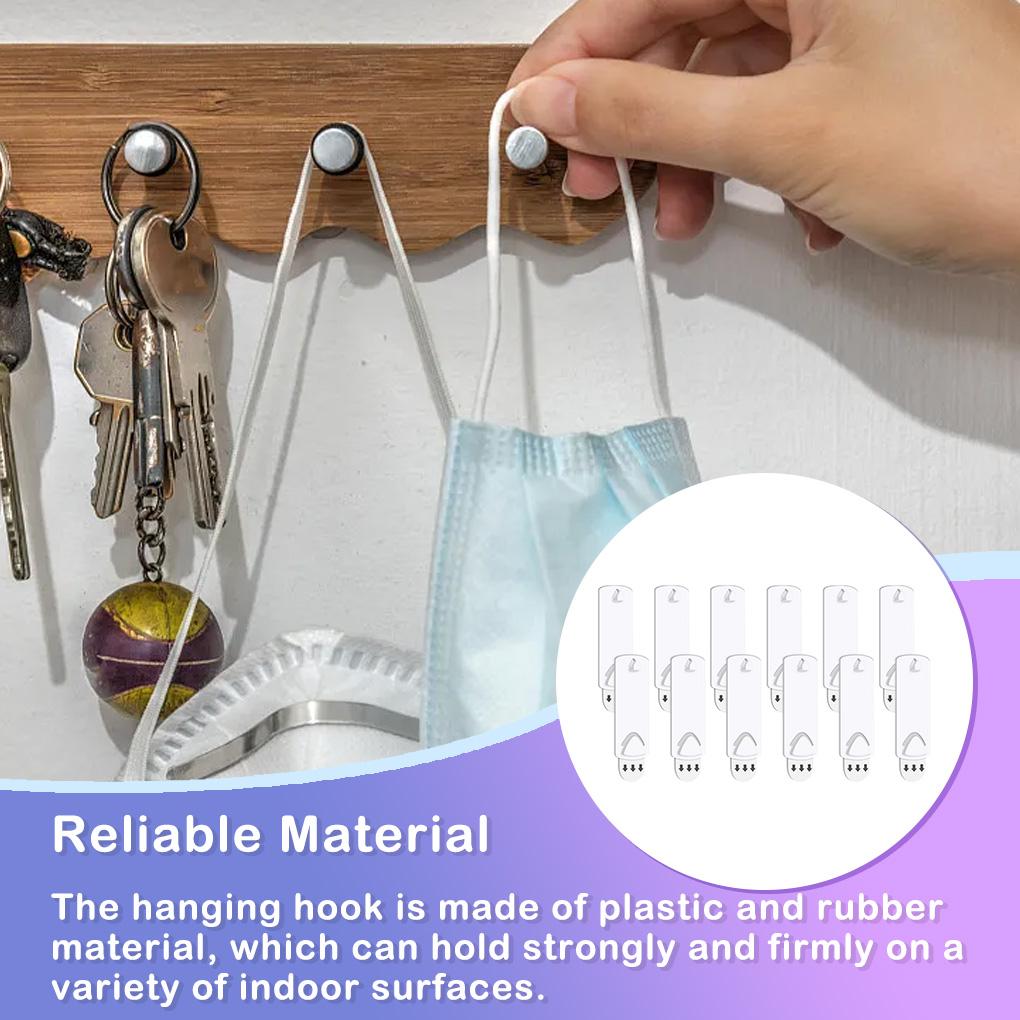 12 шт. прочные дверные крючки, самоклеящиеся настенные крючки, бесследная наклейка, прочная вешалка для кухни, гостиной
