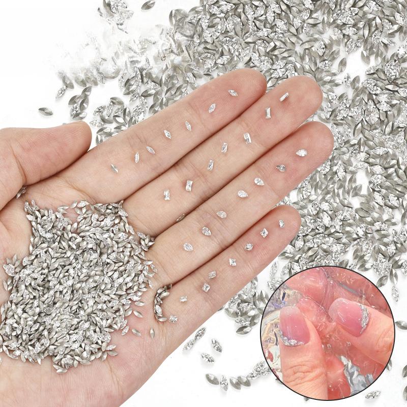 50 шт. мини-размера 3D цирконовые украшения в форме маркизы для дизайна ногтей, подвески из драгоценных камней, аксессуары для украшения ногтей