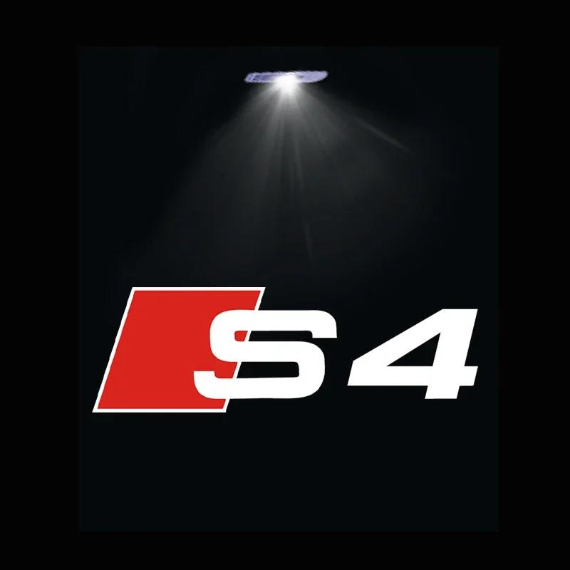 Car Led Projector Lamp Door Welcome Light Accessories For Audi A4 A6 A7 RS A5 Q3 Q5 Q7 A8 A3 TT Sline Quattro S3 S4 S5 S6 S7 S8
