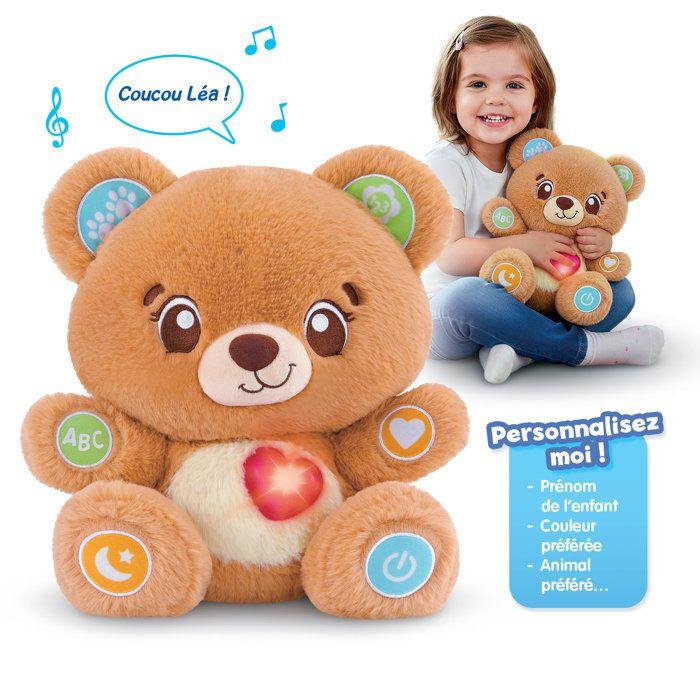 VTech Bonbon, Mon Ourson à Personnaliser - Peluche Interactive dès 1 an
