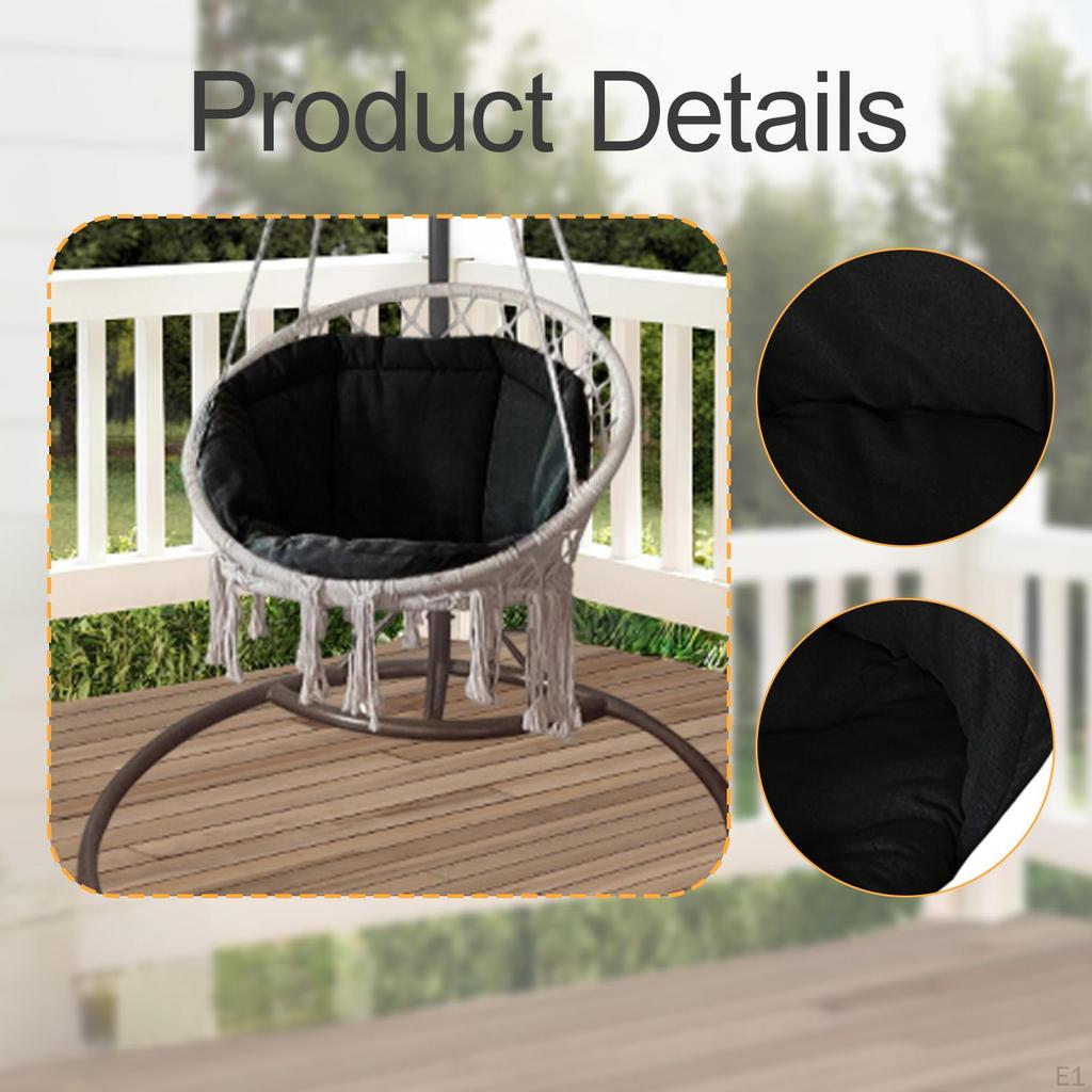 Подушка для кресла-яйца Замена Плетеная Подушка для гамака Лен Двор Удобная Элегантная Мягкая Патио