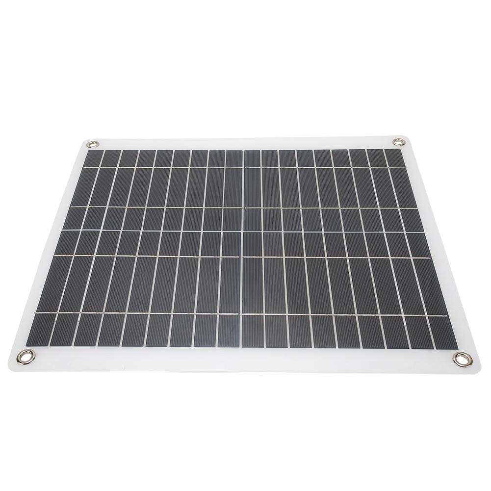 25W Portable Flexible Polycrystalline Solar Panels Charging Board for Outdoor Travel Camping RV