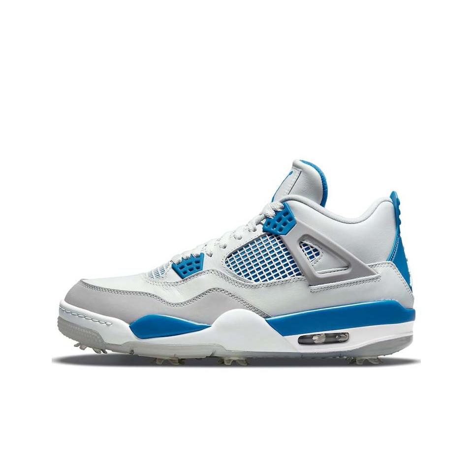 Кроссовки унисекс Air Jordan 4 Golf в стиле милитари синие, белые, нейтрально-серые, черные CU9981-101