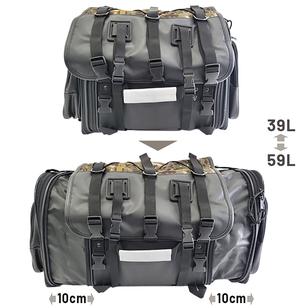 Tanax MOTOFIZZ Field Seat Digital Capacity Bag, Camo, 39-59L, MFK-253C