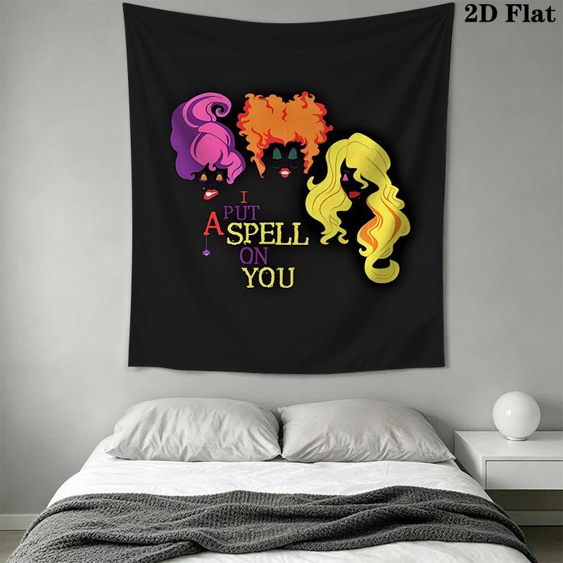 Hocus Pocus Halloween Poster Collage Tapestry Background Cloth Fashion Print Home Decor Wall Decoration Background Cloth