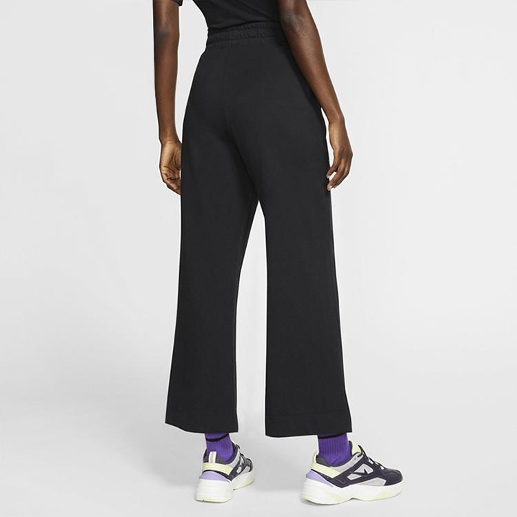 Nike Однотонные трикотажные повседневные спортивные брюки со шнуровкой, женские плавки, черные CJ3743-010