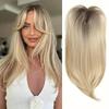 Европейский и американский парик женский синтетический длинный вьющийся волос постепенно меняет цвет, челка восьмеркой естественно дышащая и увеличивающая объем
