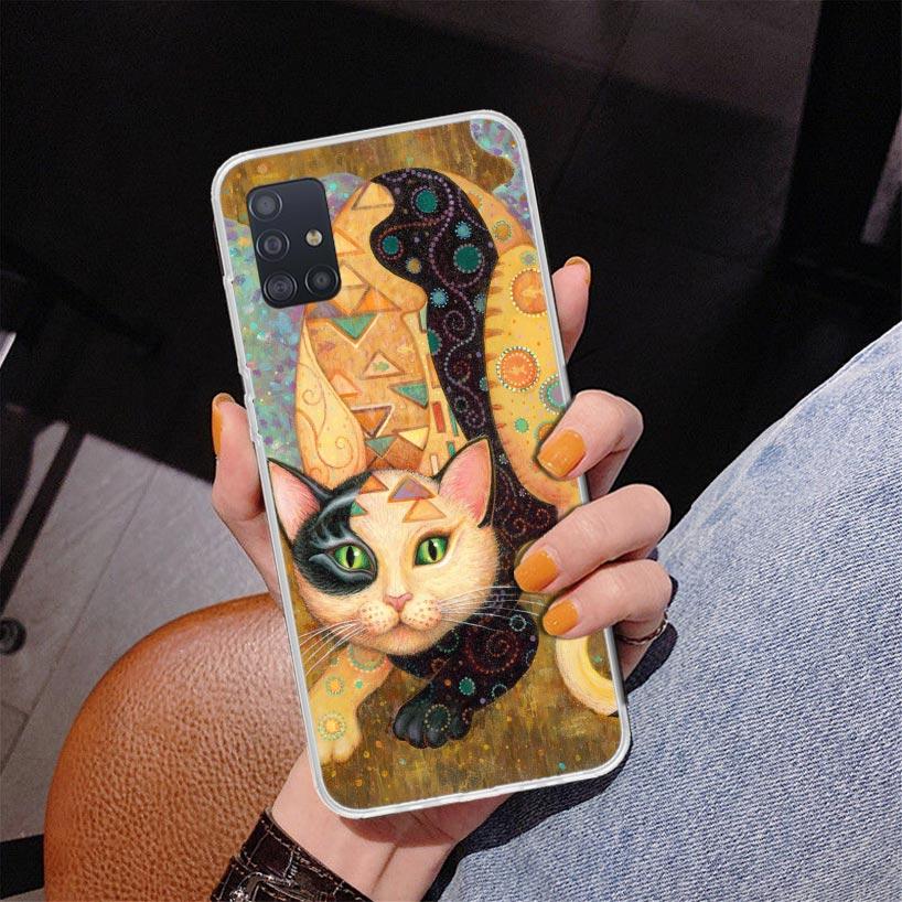 Kiss by Gustav Klimt Desig Phnoe Case for Samsung Galaxy A51 A50S A71 A70 A41 A40 A31 A30 A21S A20S A10S A21S A6 A7 A8 A9 Cover
