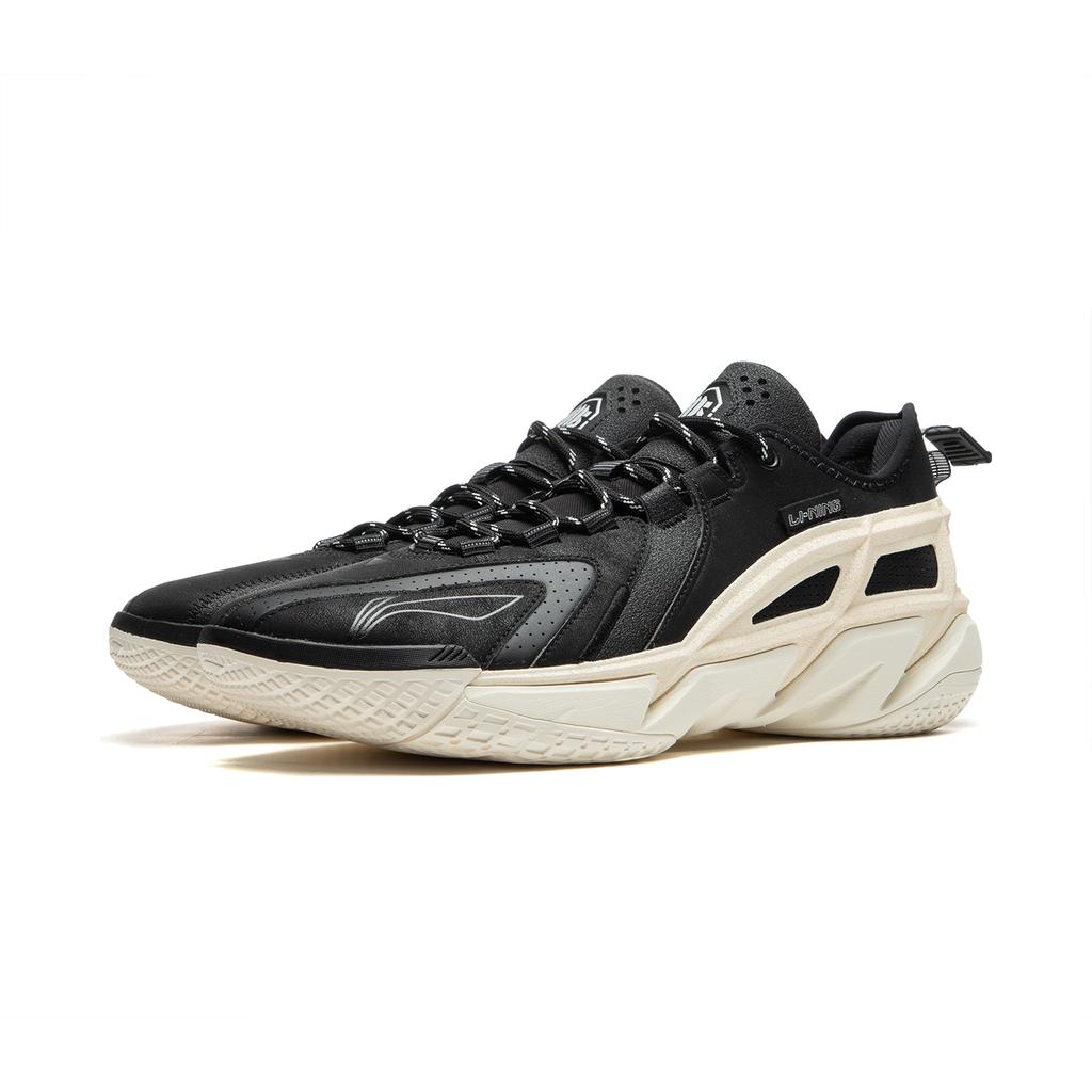 Li Ning BadFive 4.5 Износостойкие Низкие Баскетбольные Кроссовки Мужские Черно-Белые ABFU049-2