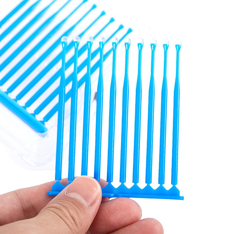 10Pcs/Box Dental Bendable Micro Applicator Plastic Stick With Adhesive Tip