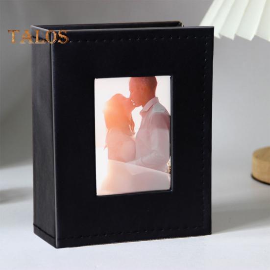 Slip-in Photo Album Faux Leather Cover 50 Pages 100 Pockets 4x6-Inch Wedding Travel Baby Shower Kids Family Anniversary Picture Collection Book