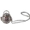 Keepsake Cremation Jewelry-Vintage Hollow Flower Urn Necklace for Ashes, Forever In My Heart Memorial Locket Pendant Jar