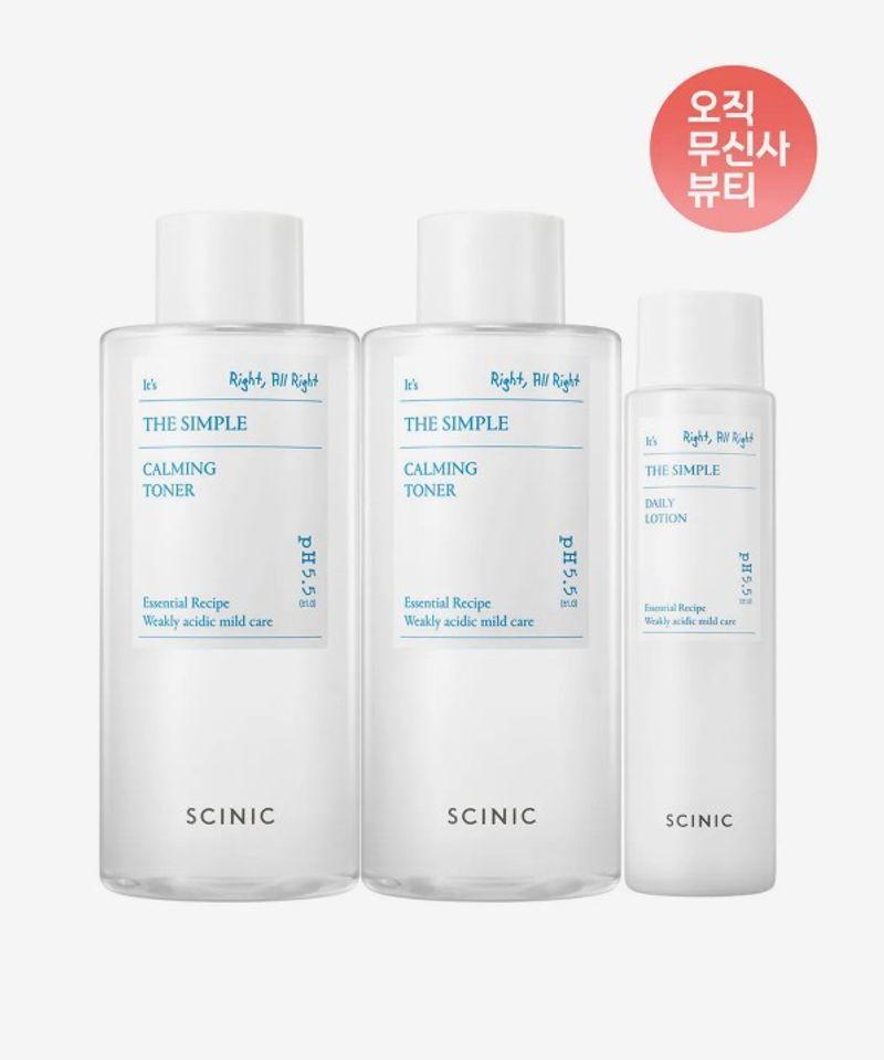 The Simple Daily Toner 300ml x 2 + Simple Lotion 145ml