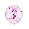 1pcs Set 12 Inch Pink Latex For Birthday Party Clear Balloons Confetti Transparent Balloons Confetti Balloons