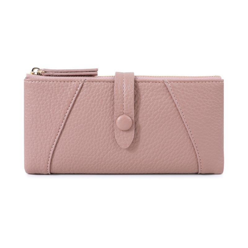 Женский длинный кошелек-клатч из мягкой кожи, держатель для монет и карт