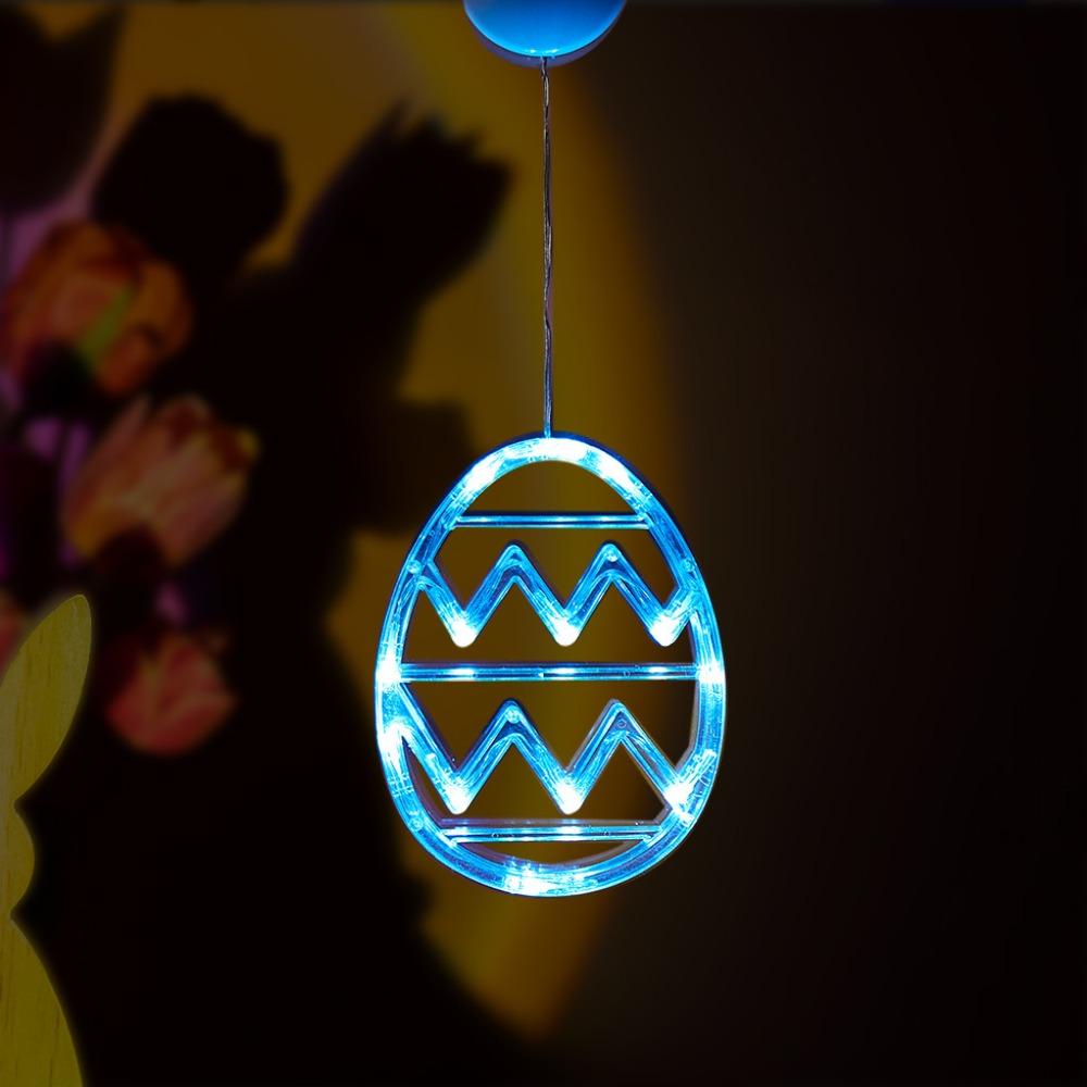 Wall Hanging Egg Suction Cup Light Plastic String Lights Cute Easter Window Lights  Indoor Home