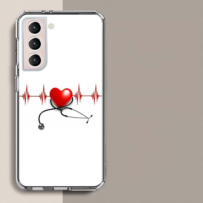 Чехол для телефона с медицинским стетоскопом для медсестры для Samsung S25+ Edge Galaxy S24 FE S23 Ultra Capa Shell S22+ S21 Plus S20 FE Чехол Силиконовый