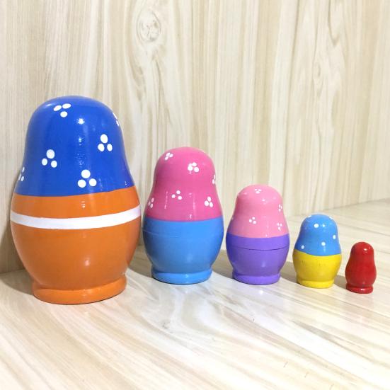 5-слойная кукла с цветочницей, русская матрешка, подарок, деревянная модель, игрушка