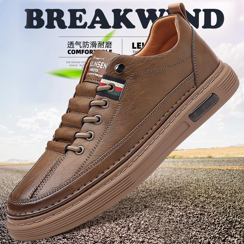 Fashion Men's Casual New Leather Shoes for Men Non-slip Sports Shoes Fashion Comfortable Sneakers Male Flat Slip-on Casual Shoes 2024new