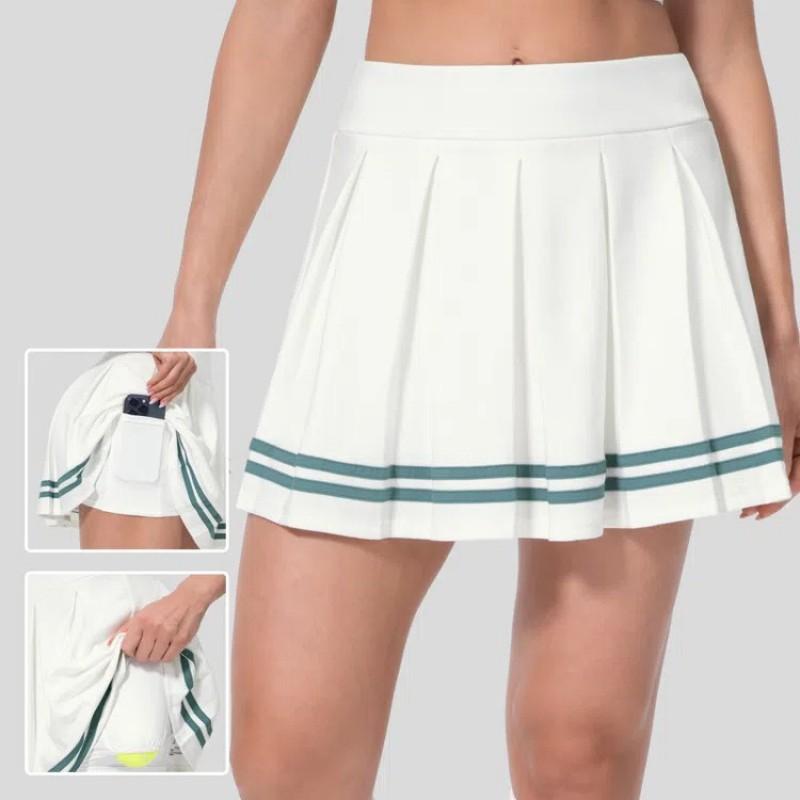 Womens Quick-Dry Pleated Skort Golf Tennis Running Fitness With Anti-See-Through Lining