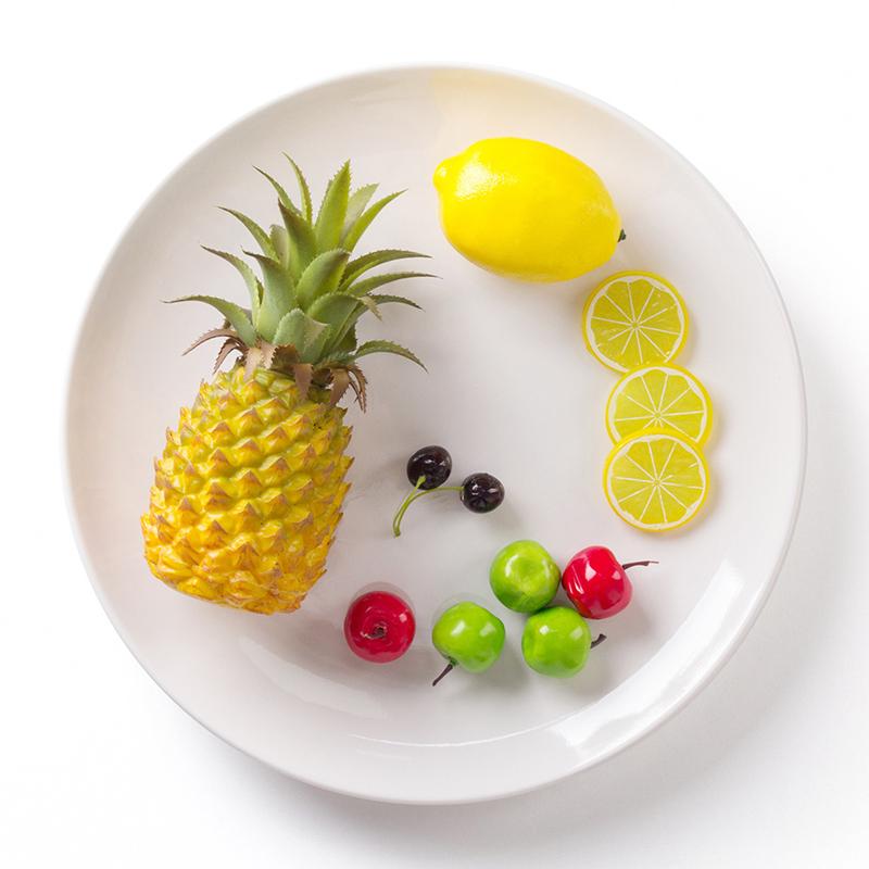 Круглая белая меламиновая обеденная тарелка 8-14 дюймов el Подносы для стейка в западном стиле Десертная Костяной фарфор Посуда Тарелки Пластиковая Имитация Фарфора