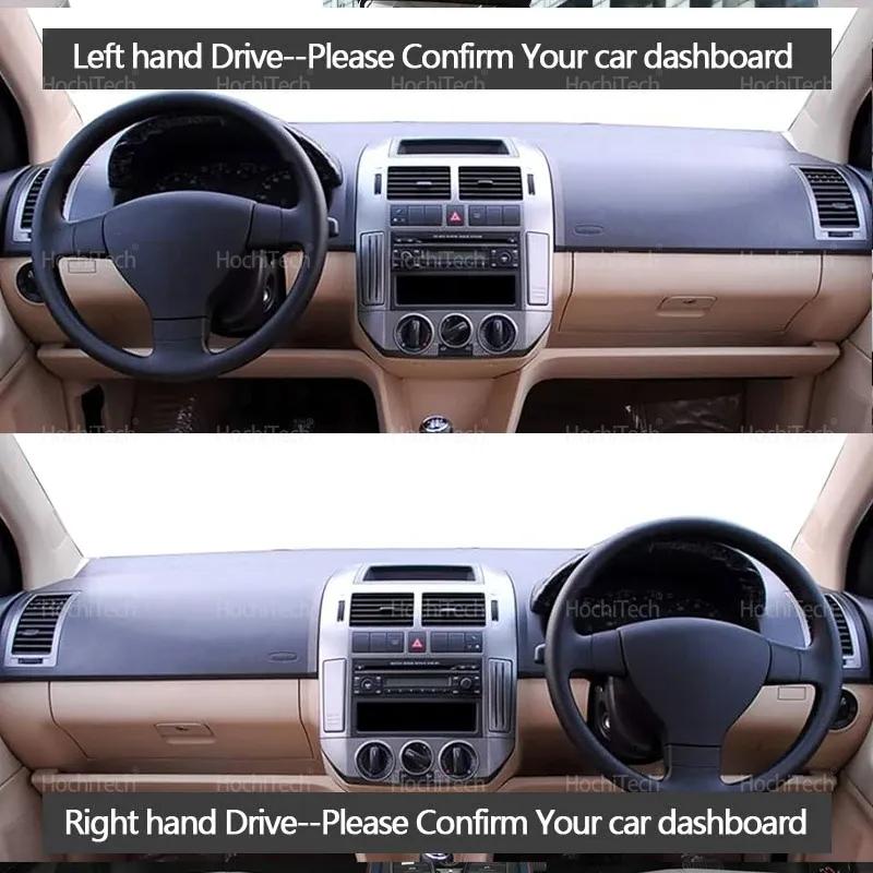 Dashboard Cover Protective Pad for Volkswagen VW POLO MK4 9N 9N3 2002-2008 Car Dash Board Sunshade Anto-UV Carpet