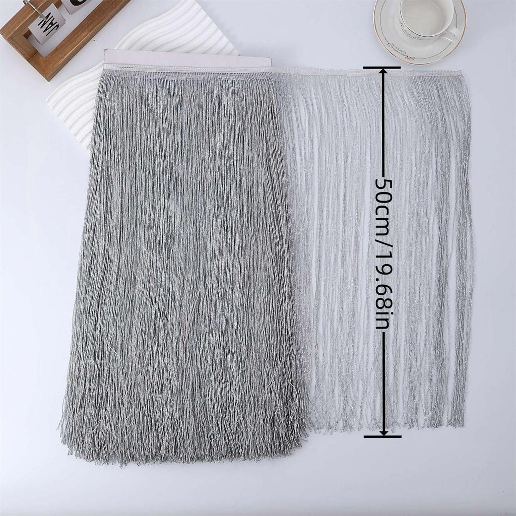 50 см Золотой Полиэстер Бахрома Ряд Борода Латинское Танцевальное Платье Декоративное DIY Платье Бахрома Кружево Аксессуар для Одежды