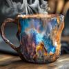 Минеральная кружка для кофе из искусственного хрусталя, 11 унций, чашка для минеральной воды из искусственного хрусталя, уникальный дизайн, сохраняющий тепло, кружка для питья для дома и офиса