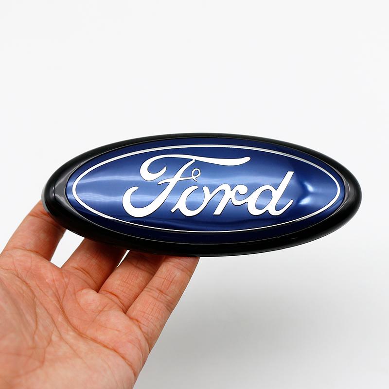 Car Sticker ABS 14.5 Car Front Head Hood Bonnet Logo Rear Trunk Badge Sticker For Ford Mondeo Focus Fusion MK2 MK4 F150 F250 Emb