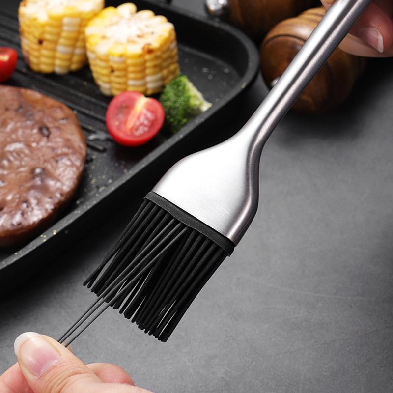 2Pcs Silicone Kitchen Brush BBQ Grill Cooking Oil Brush Silicone Basting Brush Oil Sauce Pastry Brush Barbecue Grill Accessories