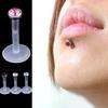10 Pcs Acrylic Clear  Lip Labret Bar Ear Spicule Ring Piercing Jewelry