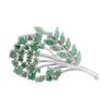 Silver Brooch with Natural Emerald 2.41ct (2140887)