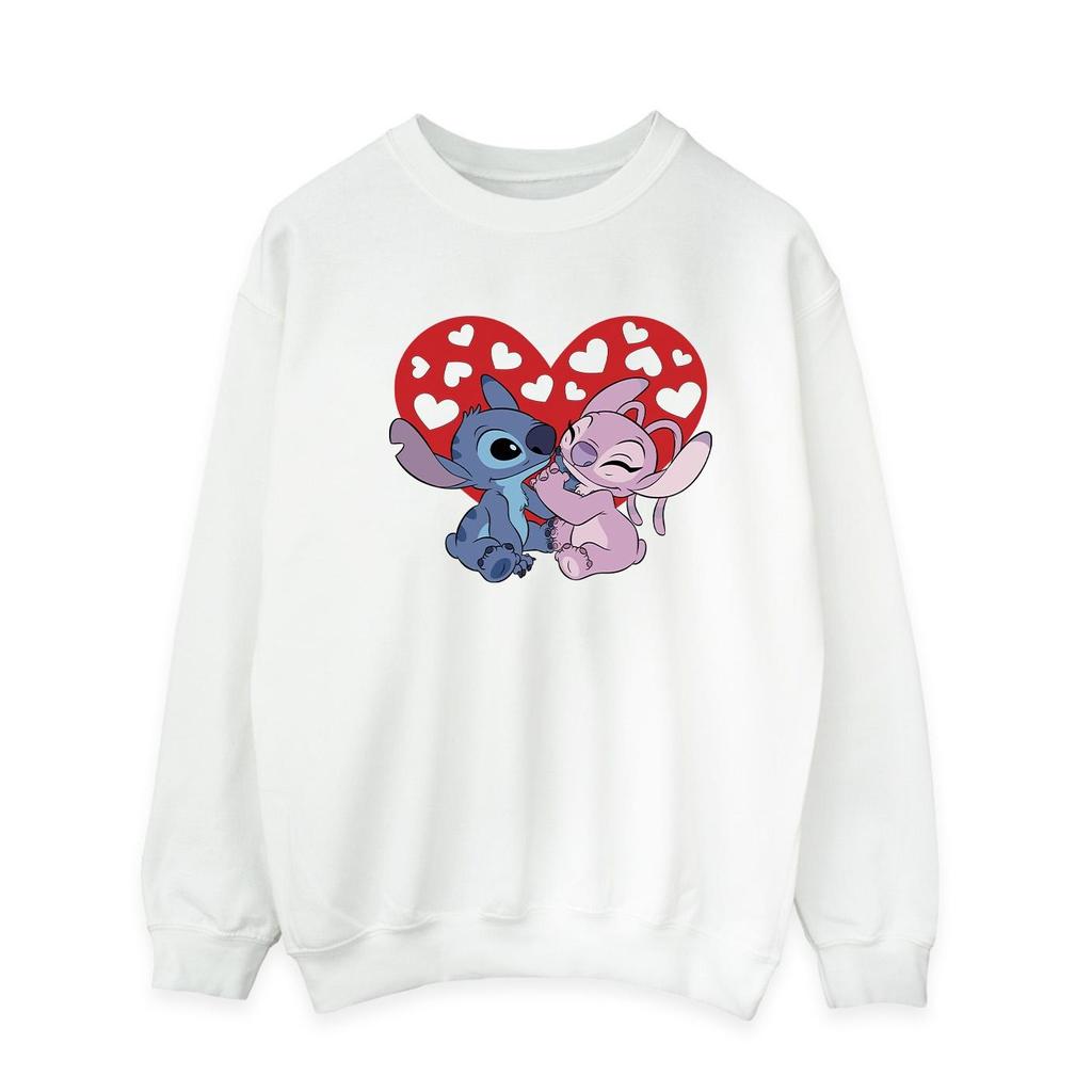 Disney Mens Lilo & Stitch Hearts Sweatshirt