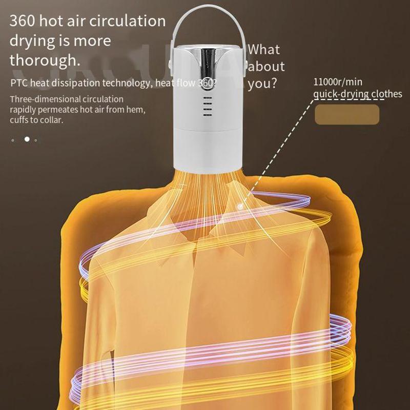 1 mini portable dryer with a small cloth bag to meet the needs of clothes of all sizes, equipped with a telescopic tube to dry s