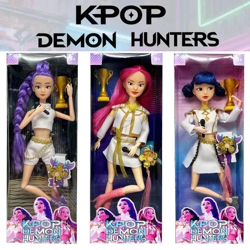 НОВЫЙ Игровой Набор Фигурок Охотников на Демонов Live-Action Kpop Руми Мира Зои Мира Тема# Песня Разноцветных Огней~Подарки на День Рождения~Для Девочек
