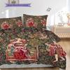 Medieval court life and grape harvesting bedding, duvet cover, pillowcase, home decoration, birthday gift (1 * duvet cover+2 * pillowcase, coreless)