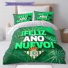 Real Betis Balompié Bedding Quilt Set Quilt Cover Pillowcase Home Decoration Birthday Gift (1 * duvet cover + 2 * pillowcase, without core)