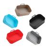 Foldable Rectangular Silicone Air Fryer Baking Tray with Handle