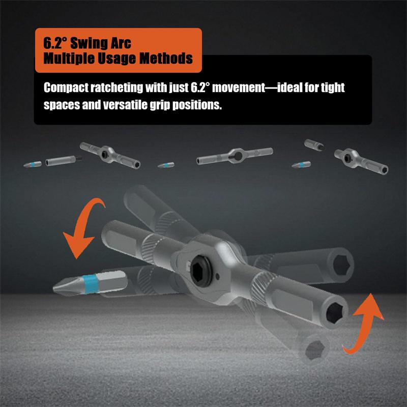 Набор отверток-трещоток 24-в-1 Точность встречает универсальность – Readyintend Магнитный компактный набор бит для ремонта с Т-образной рукояткой