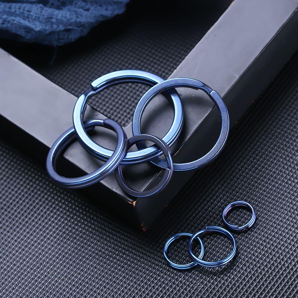 1/2pcs 10~32mm Titanium Alloy Circle Clip Key Ring Portable Holder EDC Keychain Keyring Buckle
