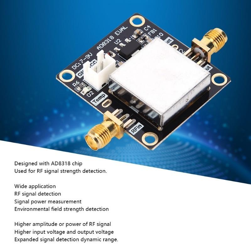 Плата сигнала модуля RF Логарифмический детектор Микросхема AD8318 1M‑8GHz 70dB Динамическое управление АРУ