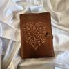Heart Embossed Leather Journal, Writing Journal, Notebook, Sketchbook, Brown Journal, Dream Journal, Wedding Gift, Personalized Gift