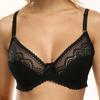 Floral Lace Bralette Ultrathin Deep V Bra Unlined Push Up Brassiere for Women Intimates